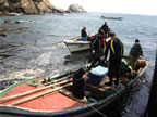 Pescadores y Buzos durante la Pesca (44kb)